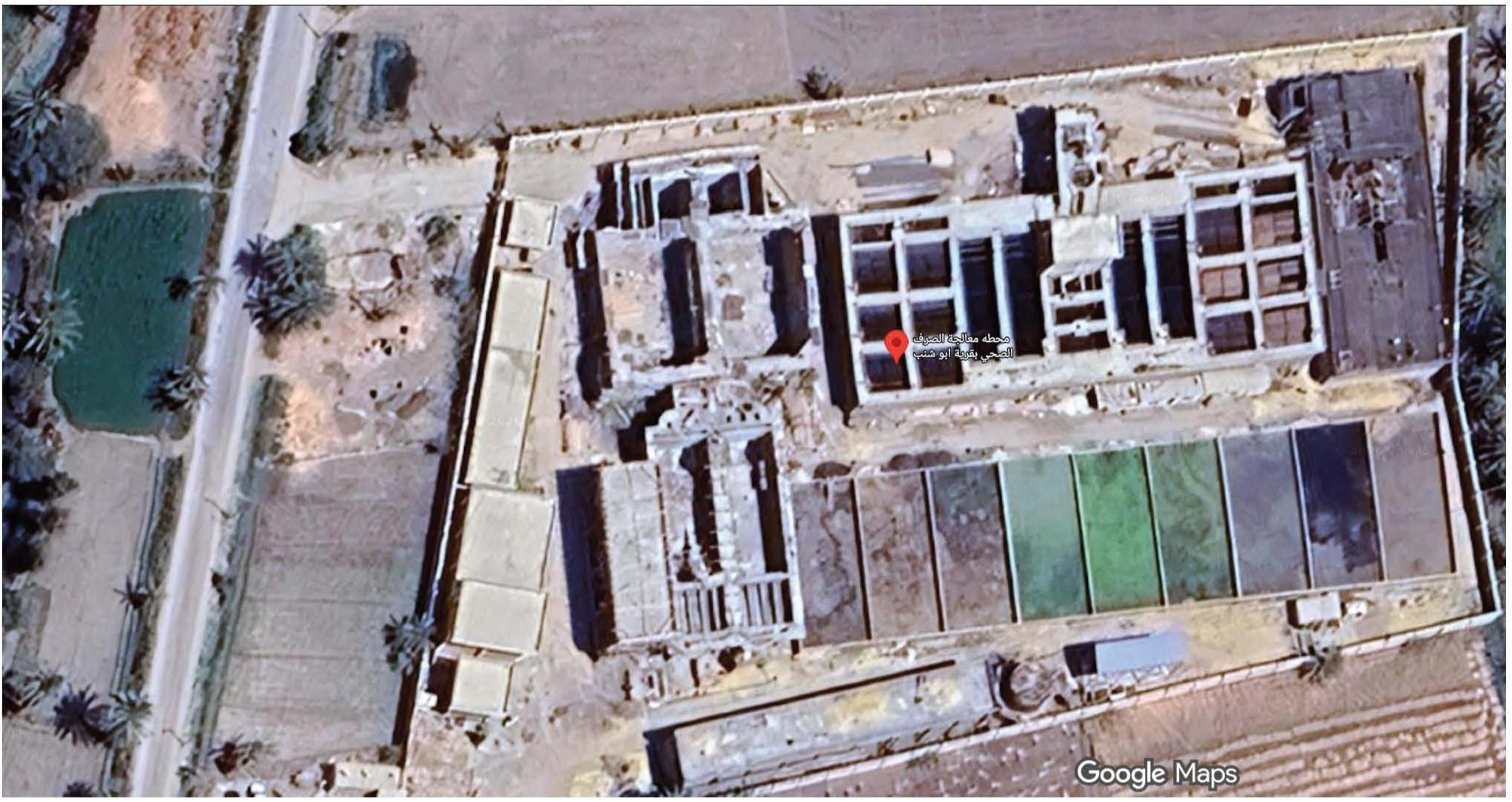 Aerial view of Abo Shanab Water Treatment Plant under construction by Safwat